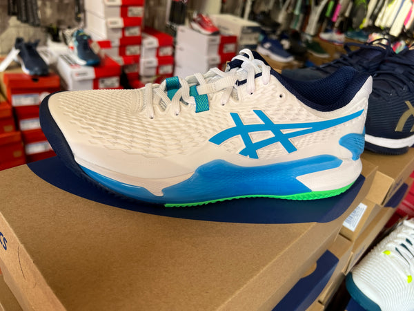 Asics Gel Resolution 9 Clay bianca azzurra 2024