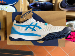 Asics Gel Resolution 9 Clay bianca azzurra 2024