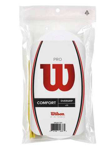 Wilson PRO Comfort overgrip confezione da 30  bianchi ( 2 rotoli da 15)